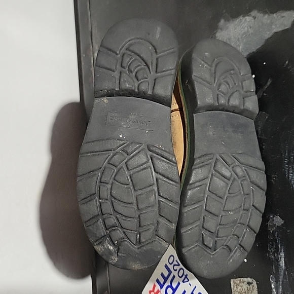 JOHN DEERE Pull On Pink Tan Leather Western Boots 12M Boys - Picture 7 of 15